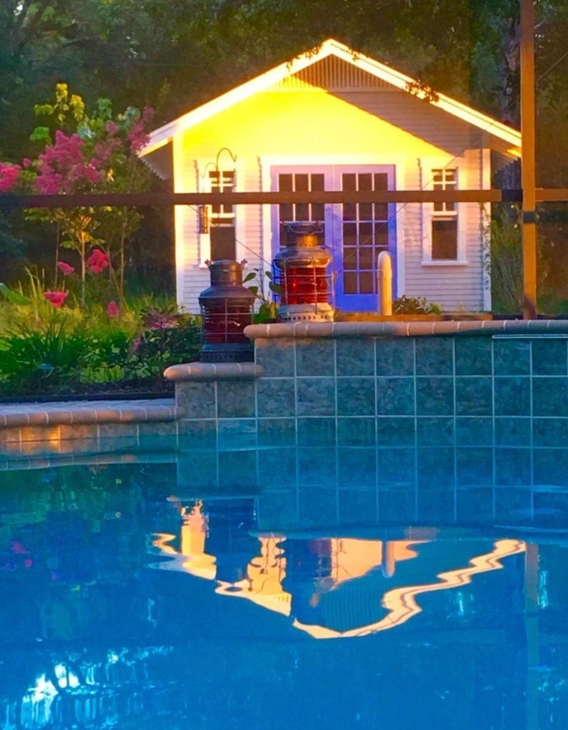 Shed by a Pool